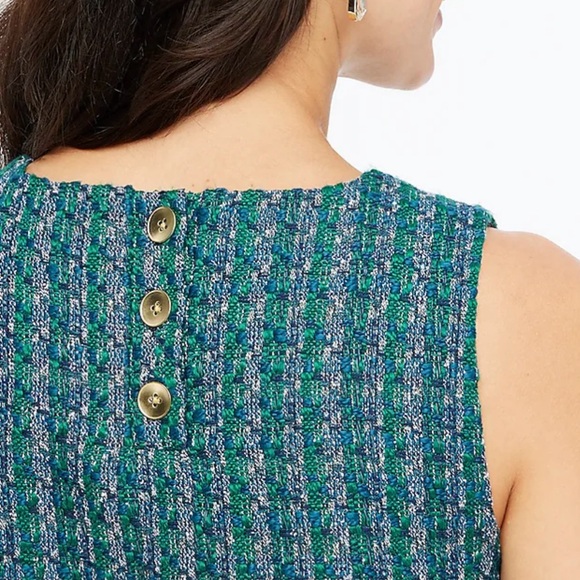 NWT J. Crew Factory Tweed button-back shell - Picture 3 of 6